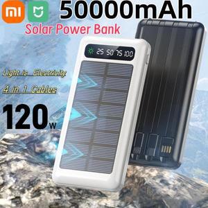 Xiaomi 50000mAh 태양집열판집열판 보조베터리 초대용량 USB 4 in1 초고속 충전 TypeC LED 조명 iPhone용