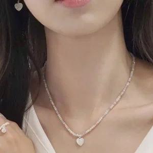 FN006 캣츠아이 합성석목걸이 (화이트)-WFFRBQE
