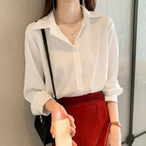 ？싸다구나？여성 심플 베이직 봄 셔츠 블라우스 하객룩 베이직
