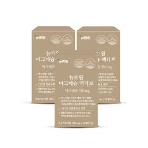 뉴트원 마그네슘 액티브 350mg 약사개발 성인 임산부 청소년 영양제 30정 3개