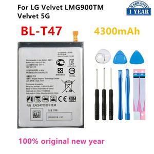 LG 벨벳 LMG900TM 5G BL T47 G9 휴대 전화 배터리 + 도구 용 기존 BL-T47 4300mAh