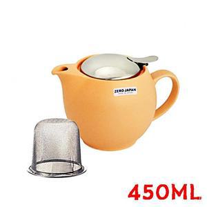 티포트 라운드 450ml 젤라토망고 도자기티포트 주전자 도자기주전자 티용주전자 홍차용주전자 필터주전자