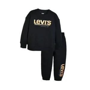리바이스 LEVI'S LEVIS KIDS LVC 풀오버 조거팬츠 셋업 (토들러) 블랙 V253ST111P 503131