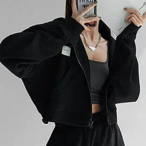 간절기 와플 아우터 루즈핏 여성 후드집업 (47yUX)