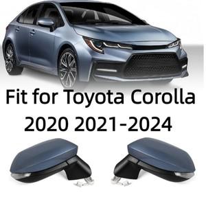 Toyota Coroa  -2024 용 7 와이어 사이드 도어 미러 어셈블리 미국 버전 화이트 블라인드 스팟 라이트 윙