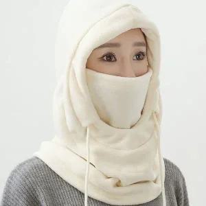 [콩심팥심]여성 플리스 기모마스크 후드 넥워머 겨울 목토시 4색