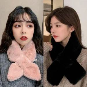 [콩심팥심]퍼 목도리 짧은 털 여성 넥워머