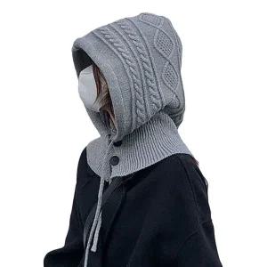 [콩심팥심]인기 여자 니트 후드 넥워머 데일리 겨울 바라클라바 여름용품