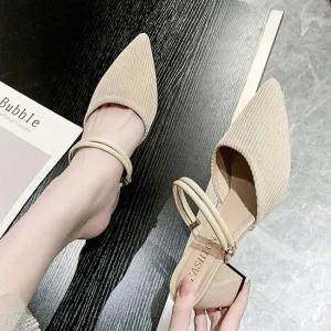 인기상품 골지 미들힐 뾰족코 샌들 구두 정장 패션 코디 신발 [WA2F9D3_250920]
