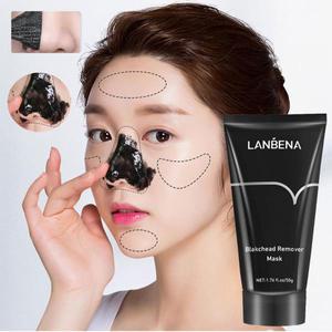 LANBENA 천연 대나무 숯 섬유 추출물 블랙헤드 비강 마스크 모공 수축 그리스 제거 초강력 흡착 메이크업