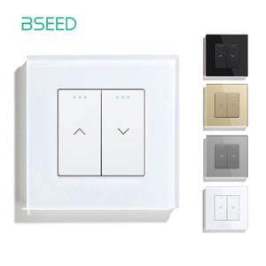 BSEED 기계식 단추 스위치 블라인드 커튼 커튼용 유리 패널 화이트 블랙 그레이 골드 리셋