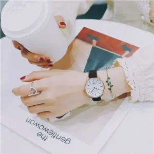 [콩심팥심]레이어드 인기 포유 데일리 팔찌 손목시계 2종세트(블