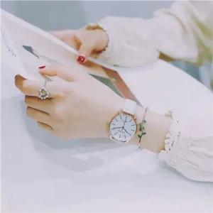 [콩심팥심]레이어드 포유 디테일 구성 팔찌 손목시계 2종세트(그