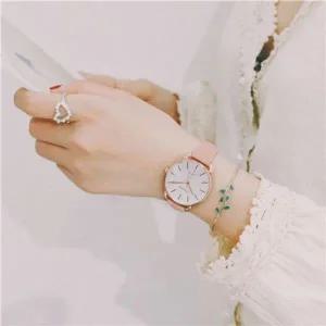 [콩심팥심]레이어드 포유 디테일 구성 팔찌 손목시계 2종세트(피