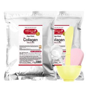 메디플라워 대용량 모델링팩 콜라겐 1kg x 2개 팩도구 4종세트 포함