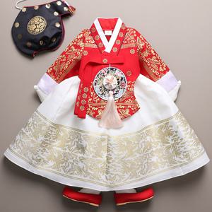 [꼬까한복]궁중당의_레드/아동한복/여아/유아/설빔/돌/추석/백일