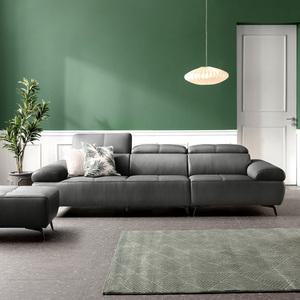 [스툴무료][자코모] 오딘 3.5인 기능성 슈렁큰 천연면피 소가죽 소파(전면가죽적용)+올가죽스툴