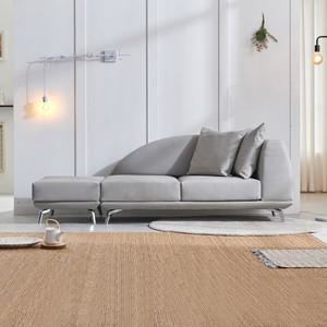 베이그 가죽 2인용 소파+스툴 DF921675