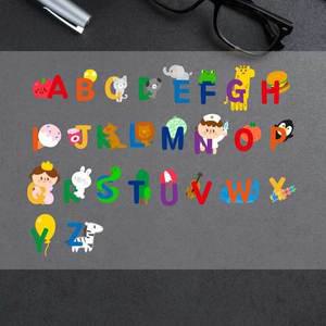 [마이월플레이즈]의류전사지 에코백 의류리폼 열접착식 스티커 알파벳 30134d