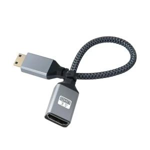 BD834 Coms HDMI2.0 to 미니 HDMI 변환 케이블 젠더 20cm