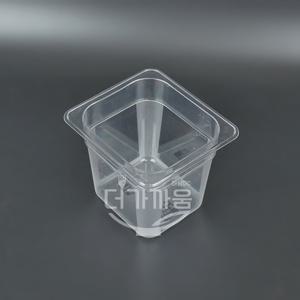 PC바트 투명 밧드 6인치 1/6사이즈 (17.5x16.2x15cm) 사각 플라스틱 밧트 밀폐용기 반찬통 보관 정리 용기