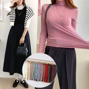 뉴 빈츠 목폴라 티셔츠 15color / 국내생산 베스트 이너 쭉티 신축성 대박 가을겨