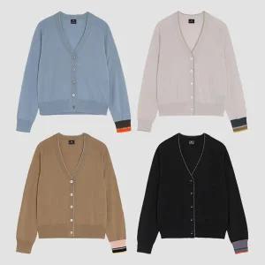[폴스미스] 소매 배색 버튼 니트 가디건 (W2R-302N-L31055)