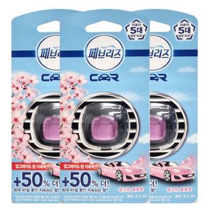 페브리즈 차량용방향제 향긋한봄꽃향 2.2ml X 3개