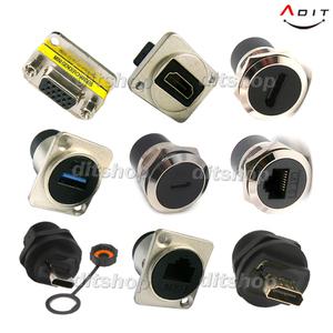 ADIT HDMI USB RGB D-SUB RJ11 RJ45 C타입 USB3.0 앵글타입 키스톤잭 판넬 부착형 나사형 스틸형 젠더