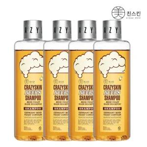 [무료배송][미친스킨] 맥주효모 샴푸 300g (4개) +샘플 파우치 12매 S-PS04SA12