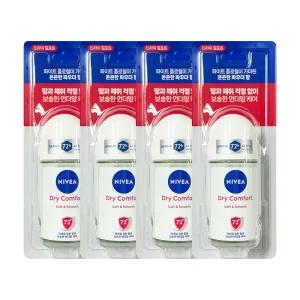 니베아 데오드란트 롤온 드라이컴포트 50ml 4개