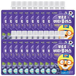 뽀로로 비타플러스 음료수 100ml 포도맛 20개