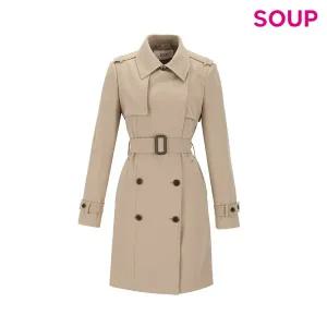 [롯데백화점]SOUP 더블 미디 트렌치코트(SA9BB90)