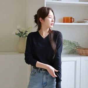 [르포엠]레이시오 스프링 브이넥 니트 4종세트