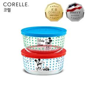 파이렉스 미키 저장용기 2P[빨강/파랑]