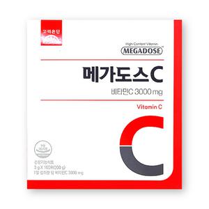 고려은단 메가도스 비타민C 3000mg 3g X 100포 1박스 고함량 비타민씨
