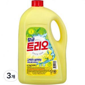 트리오 주방세제 4.2kg, 3개 one option