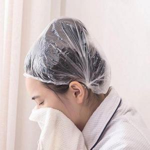 방수 커버 일회용 100P 헤어캡 미용 파마 헤어 다용도 1회용 비닐캡 투명 샤워캡