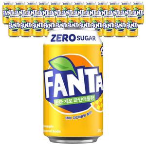 환타 환타파인애플 파인제로 355ml 24개 환타제로