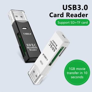 USB 3.0 카드 리더 마이크로 SD 어댑터 고속 TF 메모리 PC 노트북 2 in 1