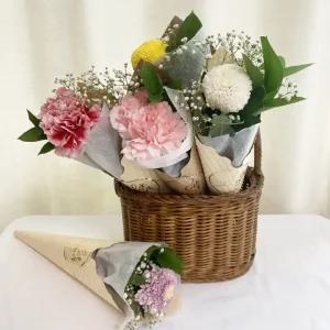오후의 꽃 생화 미니 꽃다발 아이스크림꽃 단체 선물 꽃배달 싼곳
