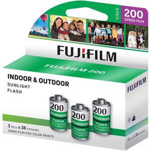 후지필름 후지컬러 200 컬러 네거티브 필름 35mm 롤 36 노출 3개입