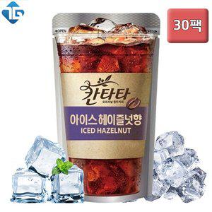 칸타타 아이스 파우치커피 헤이즐넛향 편의점커피 헤이즐넛, 230ml, 30개