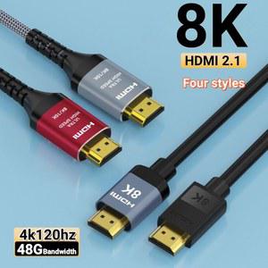 동영상 플레이어 dvd MIZIQIER 8K HDMI 케이블 Roku TV PS5 PS4 HDTV RTX 3080 3090용 48Gbps 초고속 편조 코드 4K 120Hz 60Hz