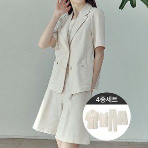 여름쿨셋업4종(반팔자켓+슬리브리스+반바지+긴바지)