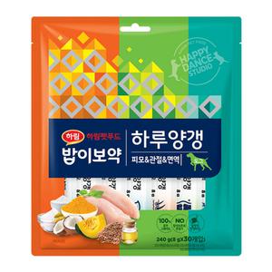 밥이보약 도그 하루양갱 간식 피모 면역 관절 세트 닭고기