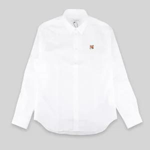25SS 메종키츠네 MM00409WC0026 P100 폭스헤드 클래식 셔츠 화이트