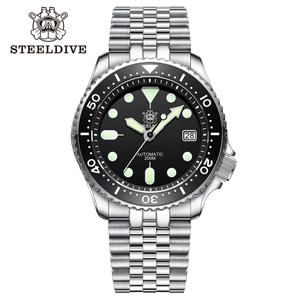 Steeldive SD1996 남성용 시계 다이브 시계 자동 식 남성용 NH35 팔찌 41mm 다이버