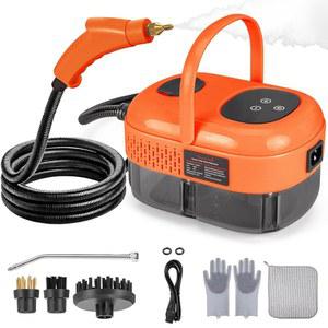 [미국배송] 이 라이 휴대용 스팀 클리너 가정용 2500W 자동차 고속 대용량 포함 고압 그라우트 실내 디테일링 10S 청소용 스티머 난방 타일 액세서리 장식품