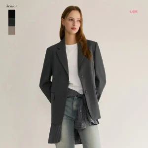 [롯데백화점]시스티나 오버핏 싱글 모던 투버튼 긴팔 정장 자켓